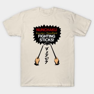 Vintage Nunchuk Fighting Sticks T-Shirt